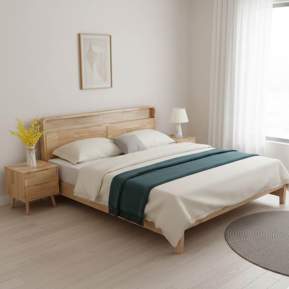 เตียง 5 ฟุต ELIFE 902PREMIUM สีไม้ธรรมชาติ_7